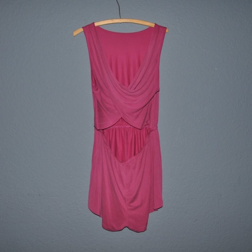 SILENCE + NOISE Berry Pink Two Twisted Romper sz M - Picture 5 of 8